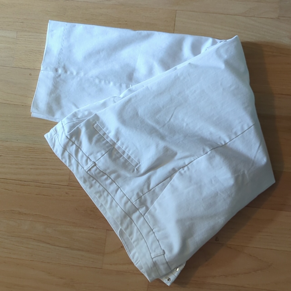 Worthington Modern Fit Size 14 White Cotton Pants with Pockets